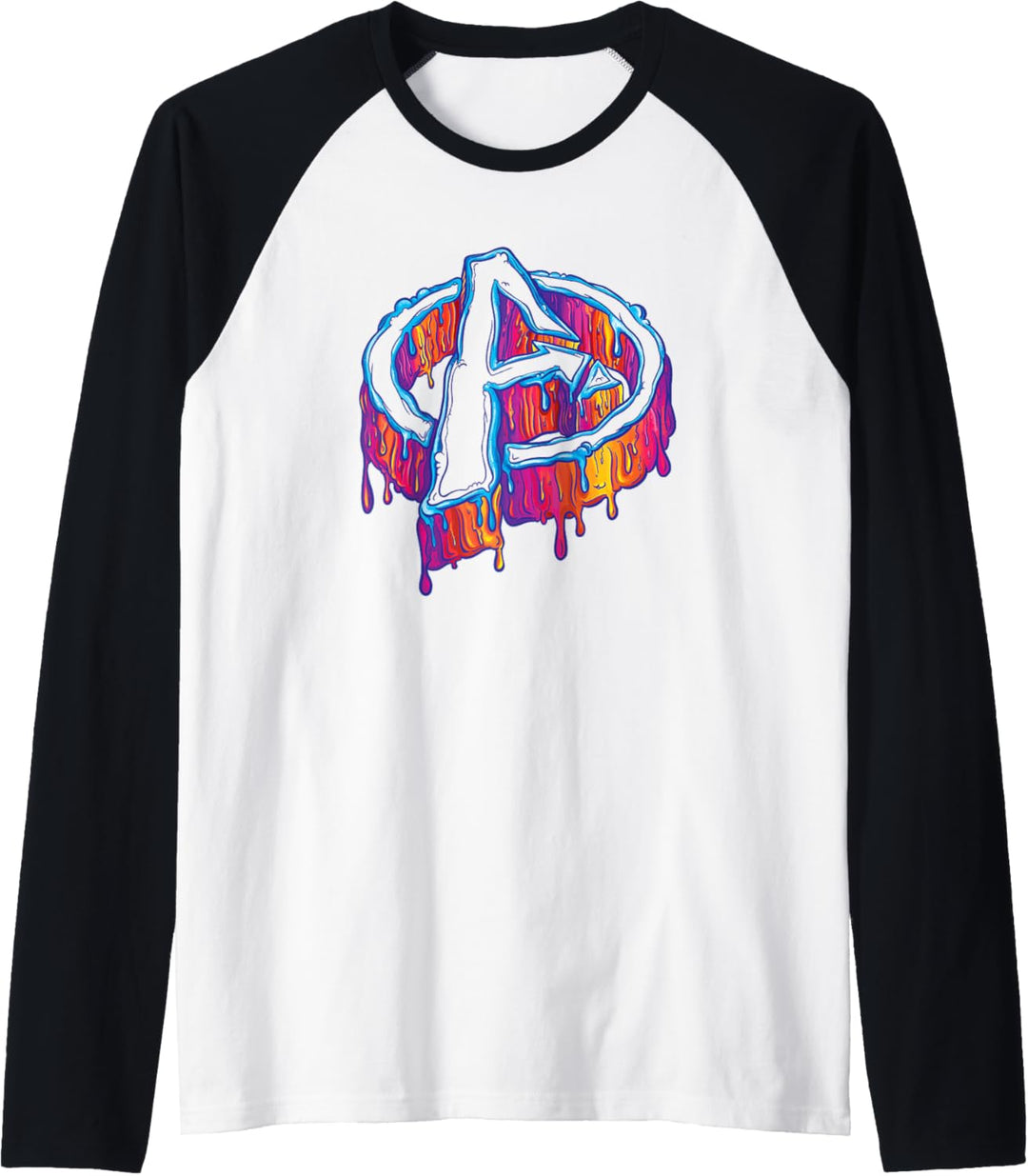 Marvel Avengers A Logo Melting Paint Drip Raglan