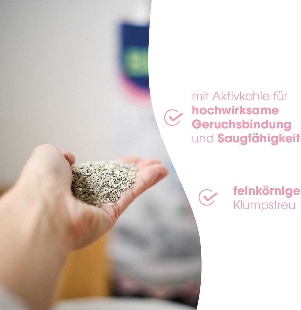 Biokat's Diamond Care Fresh Katzenstreu mit Babypuder-Duft - Feine Klumpstreu aus Bentonit mit Aktiv