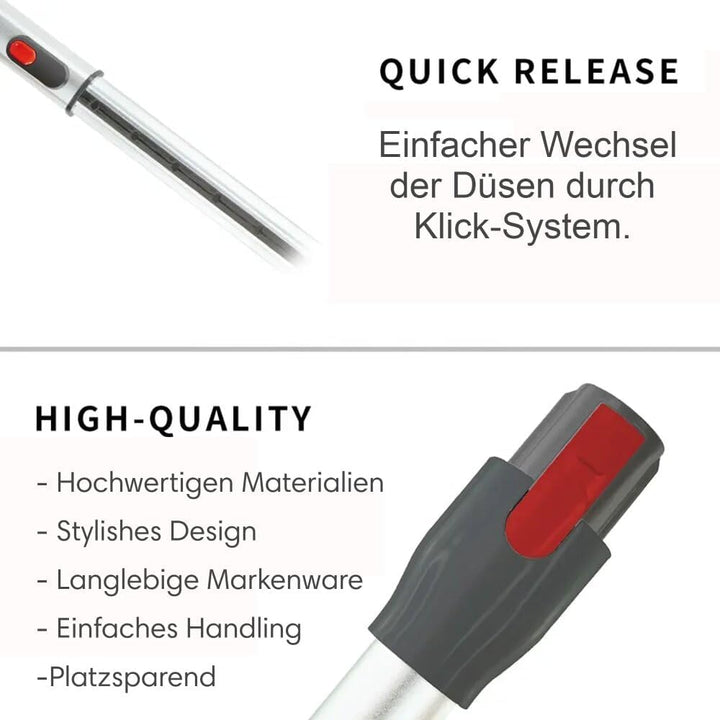 Teleskoprohr kompatibel mit Dyson V7 V8 V10 V11 V15 Staubsauger Rohr ausziehbar I Verlängerungsrohr