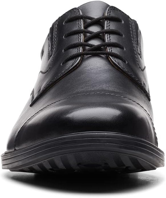 Clarks Herren Whiddon Step Slipper 39.5 EU Black Leather, 39.5 EU Black Leather