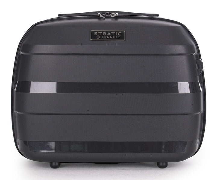 Stratic Straw + Beauty Case Black Kosmetikkoffer Schwarz, Kosmetikkoffer Schwarz