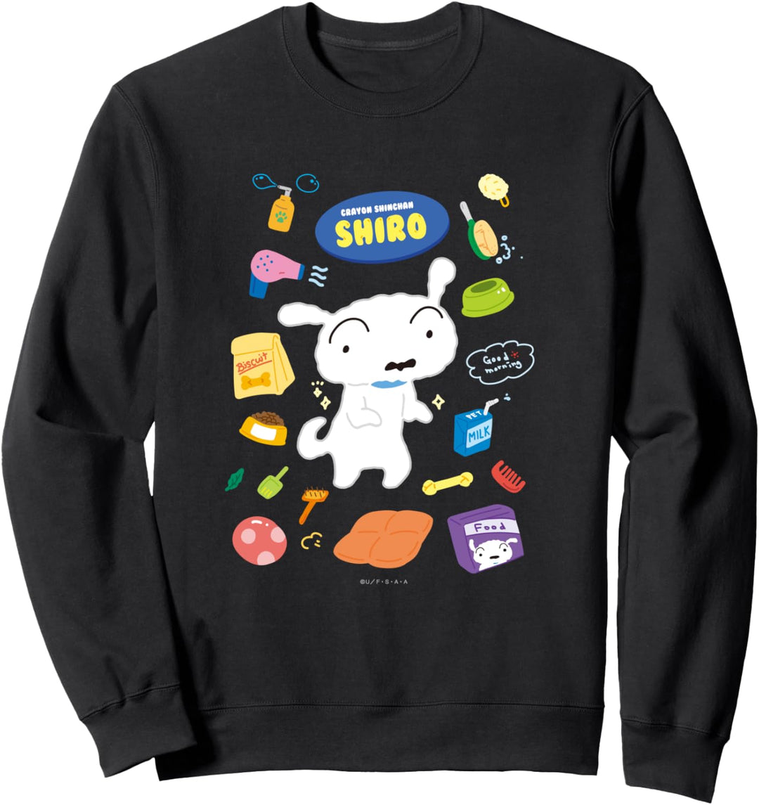 Crayon Shin-chan happy!Shiro Ankleiden Shiro Sweatshirt