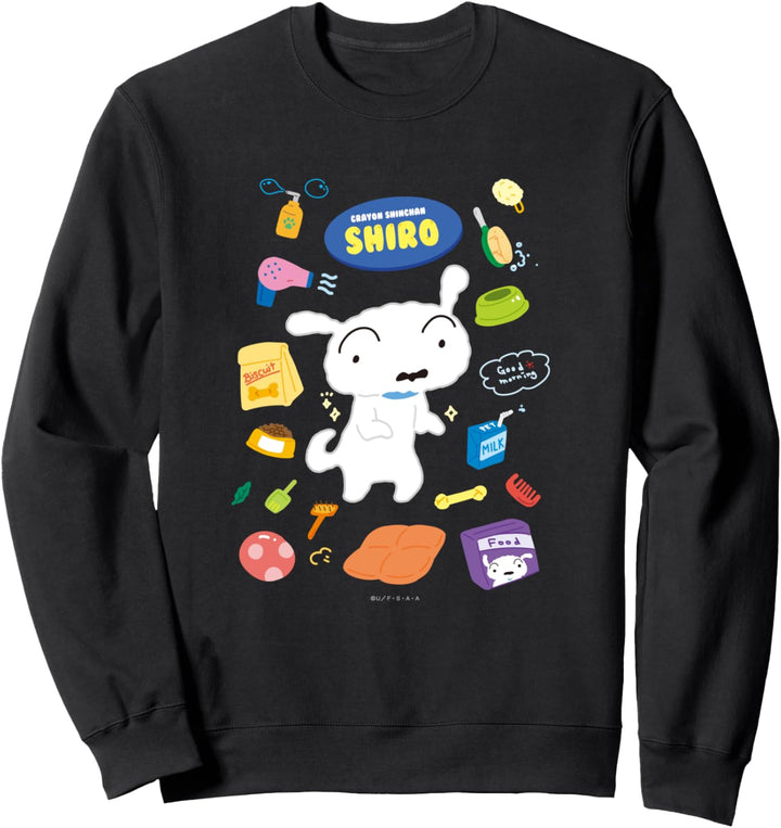 Crayon Shin-chan happy!Shiro Ankleiden Shiro Sweatshirt