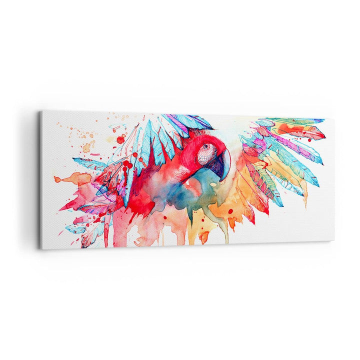Wandbilder Dekoration Wohnzimmer Natur Malerei Papagei Kinder Panorama Bilder auf Leinwand 120x50cm