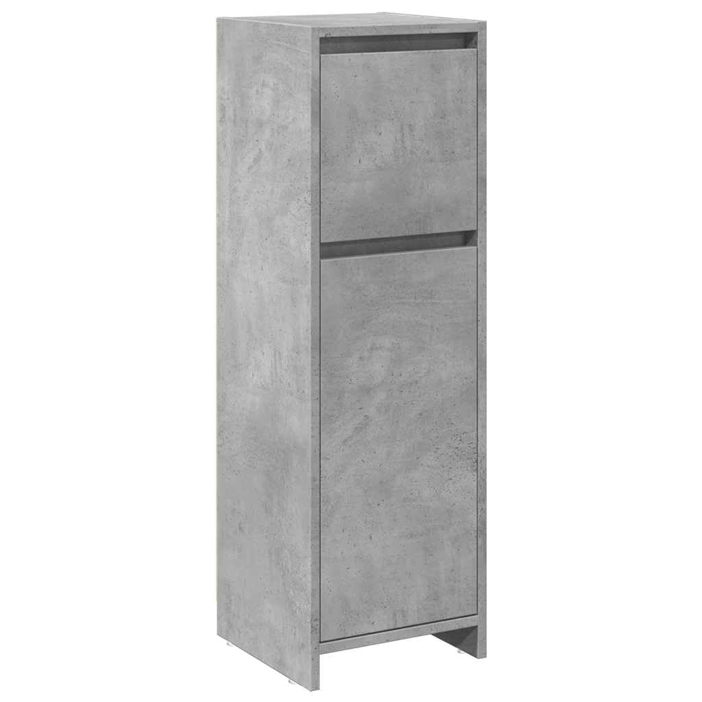 vidaXL Badezimmerschrank Betongrau 30x30x95 cm Holzwerkstoff, Badezimmermöbel, Badschrank, Toiletten