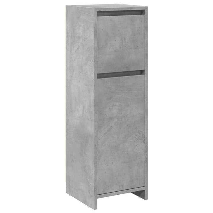 vidaXL Badezimmerschrank Betongrau 30x30x95 cm Holzwerkstoff, Badezimmermöbel, Badschrank, Toiletten