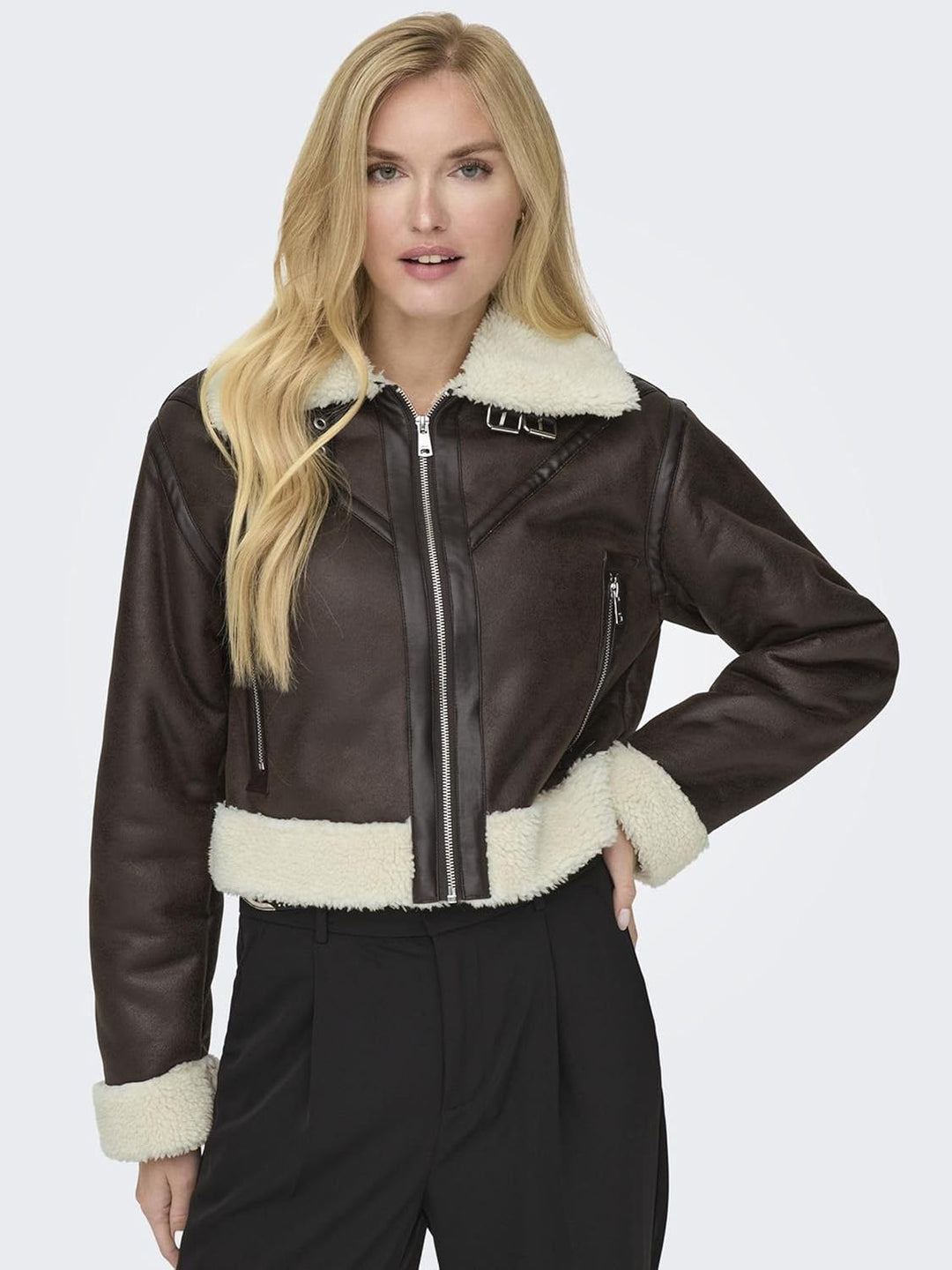 ONLY Female Bikerjacke in Lederoptik ONLBETTY Bikerjacke in Lederoptik, L