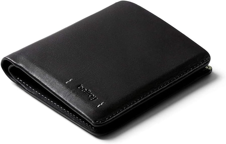 Bellroy Note Sleeve – Premium Edition - Black (Schlanke Leder Brieftasche) Schwarz, Schwarz