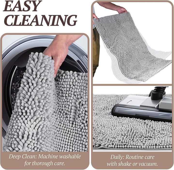 VIVAGLORY Katzenstreu-Matte, Streufangmatte, 80 × 50 cm Katzen Katzentoiletten Teppich mit Wasserdic