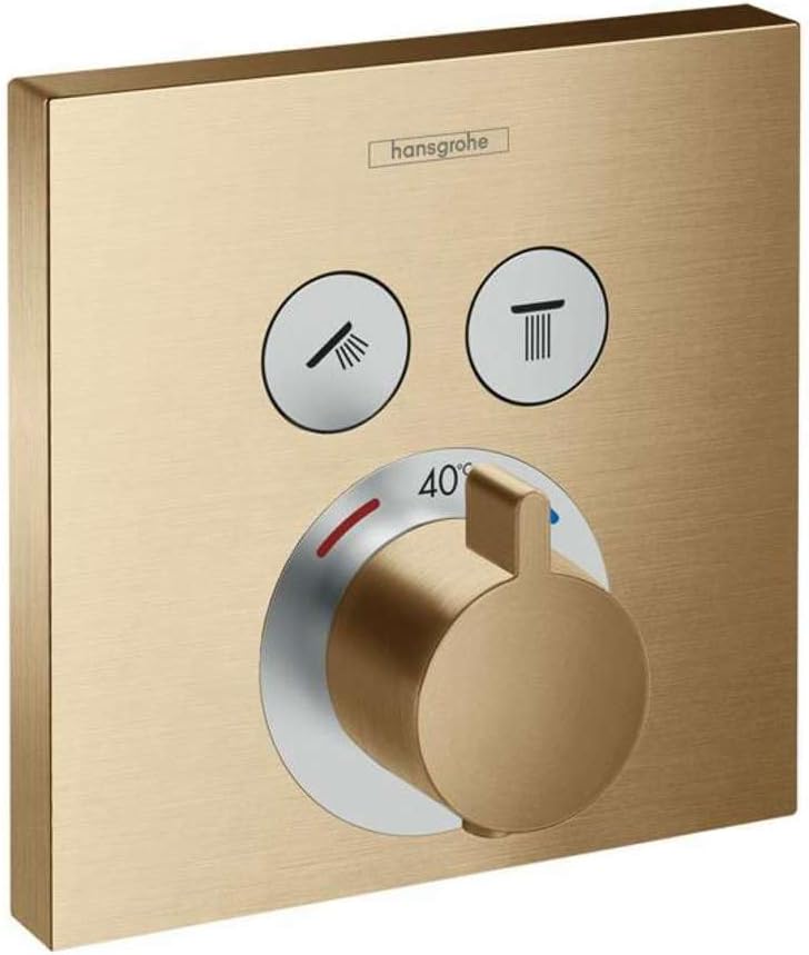 hansgrohe Unterputz Theromstat Shower Select, für 2 Funktionen, Brushed Bronze Brushed Bronze 2 Funk