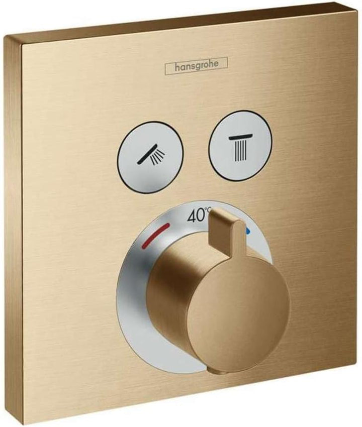 hansgrohe Unterputz Theromstat Shower Select, für 2 Funktionen, Brushed Bronze Brushed Bronze 2 Funk