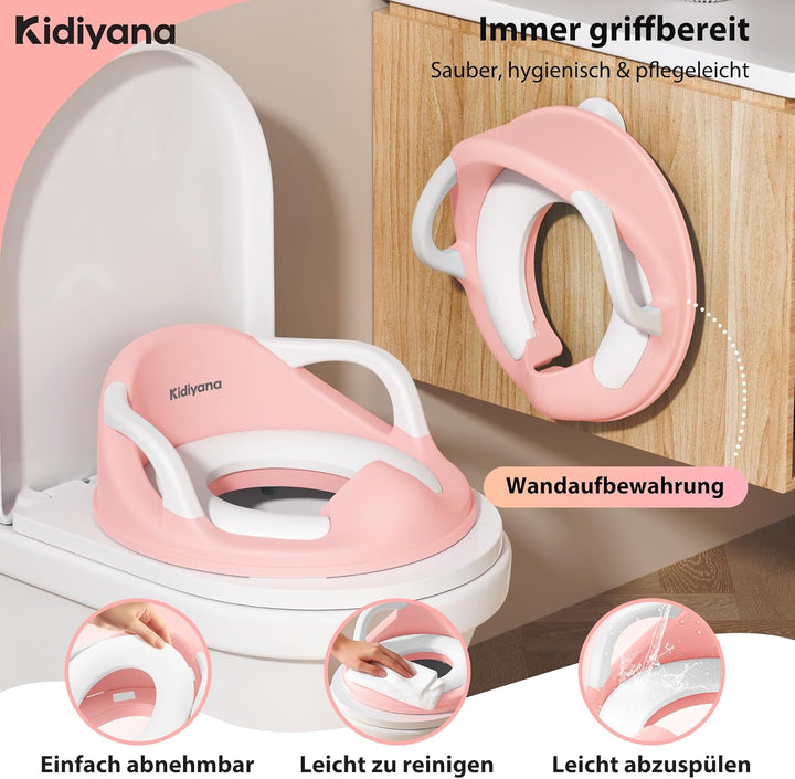 Toilettenaufsatz für Kinder, Kinder Toilettensitz mit weichem, abnehmbarem Sitzpolster, rutschfester