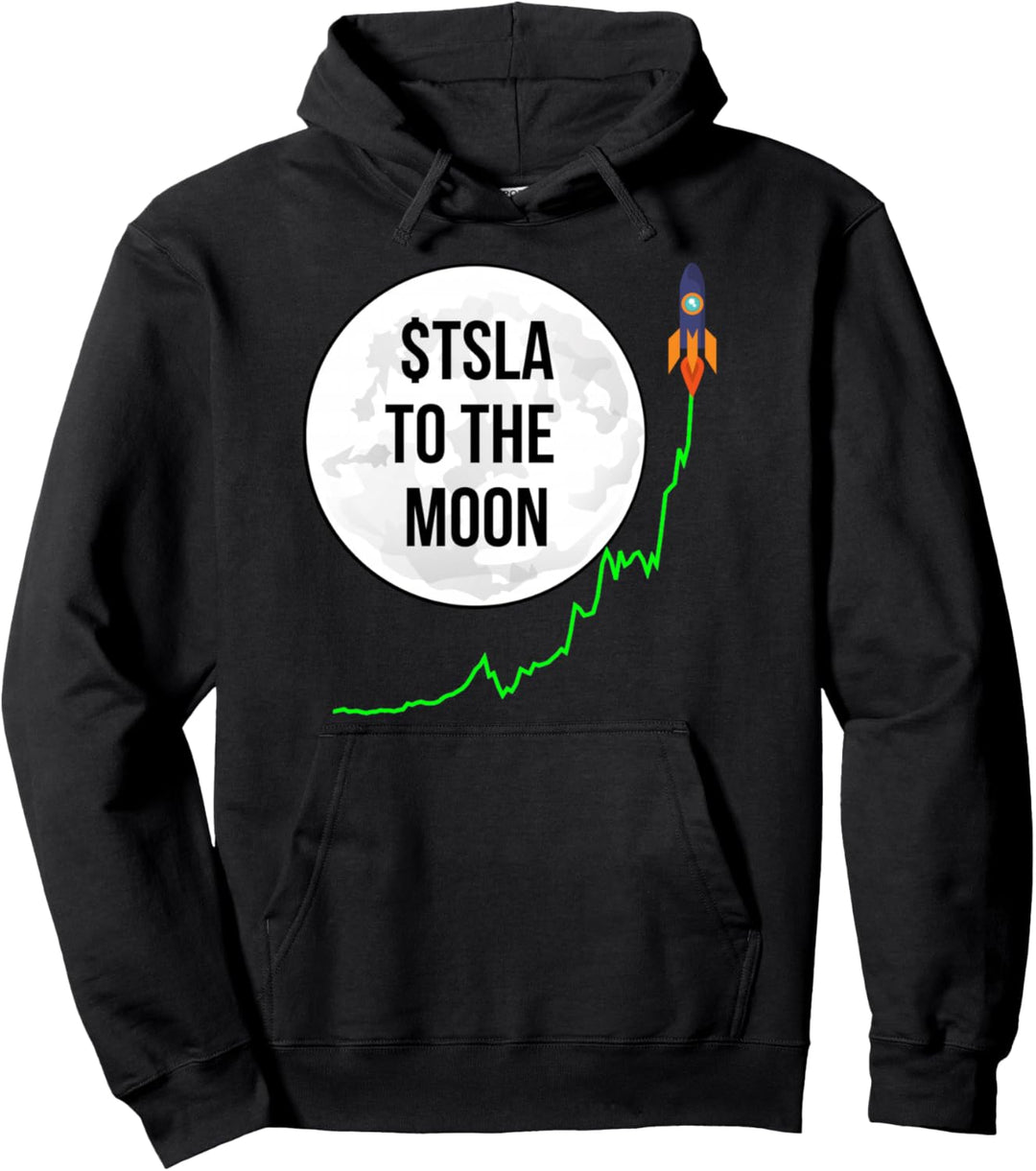 TSLA To The Moon Teslanaire Tslanaire Trade Stocks Pullover Hoodie