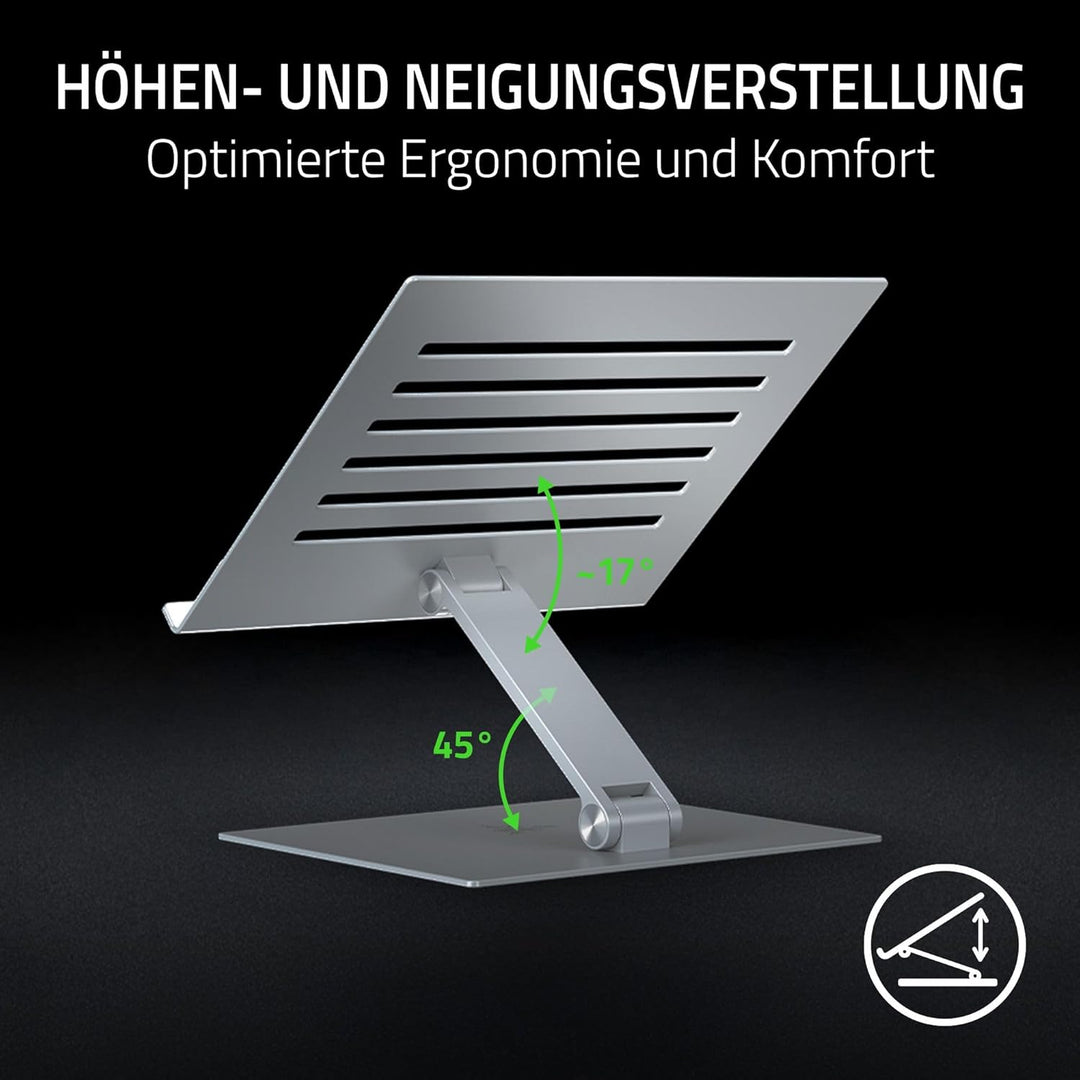 Razer Adjustable Laptop Stand - Ergonomischer höhenverstellbarer Laptop-Ständer für Laptops bis zu 1
