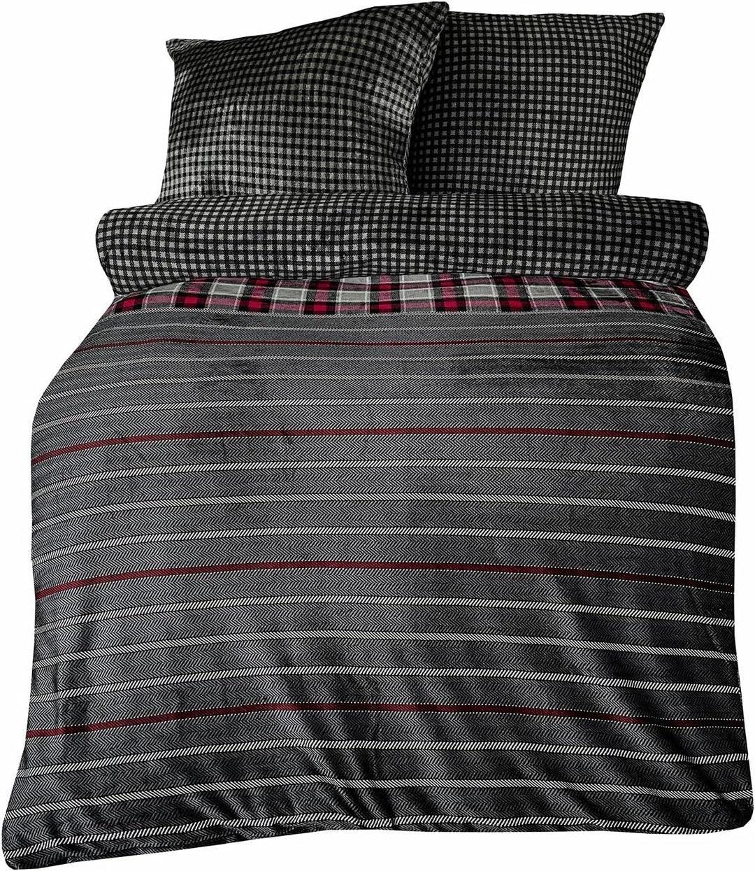 Leonado Vicenti Teddy Plüsh Bettwäsche 135x200 cm Cashmere Touch Winter Coral Fleece Flausch 2 teili