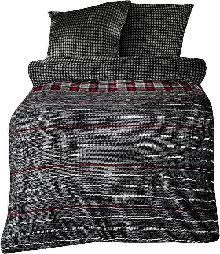 Leonado Vicenti Teddy Plüsh Bettwäsche 135x200 cm Cashmere Touch Winter Coral Fleece Flausch 2 teili