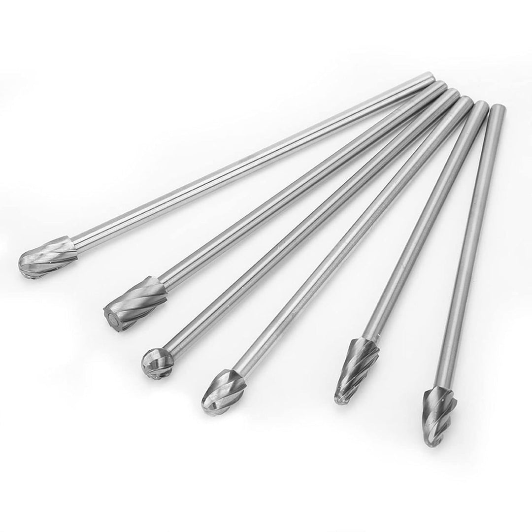 6pcs 6mm 1/4"Schaft Aluminium Rotary Burr Extra Long 150mm Fräser 154mm, 160mm, 164mm, 166mm, 167mm,