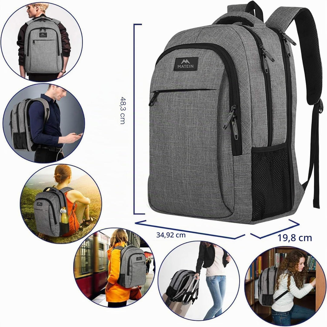 MATEIN Daypacks, Laptop Rucksäcke 17,3 Zoll Anti Diebstahl Tasche Herren Arbeit Rucksack College Day