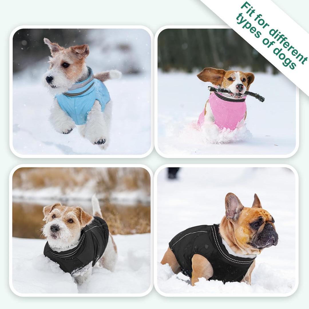 JULY'S SONG Hundejacke Fleece gefüttert Hundemantel Ärmellose Baumwolle Mit Brustgurt Gurt Reflektie