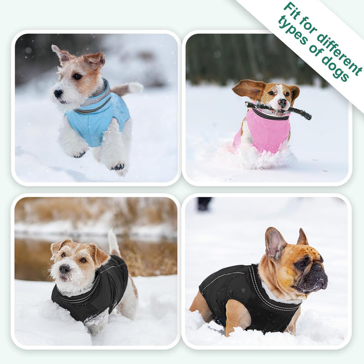 JULY'S SONG Hundejacke Fleece gefüttert Hundemantel Ärmellose Baumwolle Mit Brustgurt Gurt Reflektie