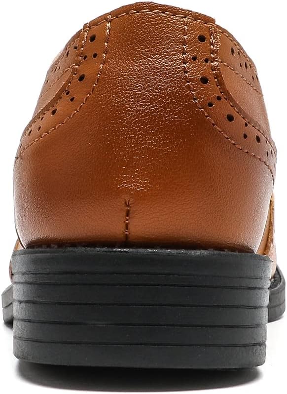 DADAWEN Jungen Schnürhalbschuhe Schule Uniformschuhe Anzugschuhe 35 EU Gelb, 35 EU Gelb