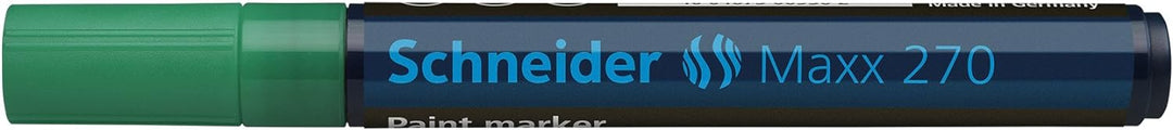 Schneider Maxx 270 Lackmarker (Rundspitze, Spitze austauschbar, 1 - 3 mm) 10er Packung grün, grün