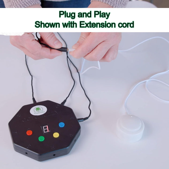 Trebisky Quiz Game Buzzer System 8-Player with LED Light Buttons & Sound – Standalone Wired Buzzers