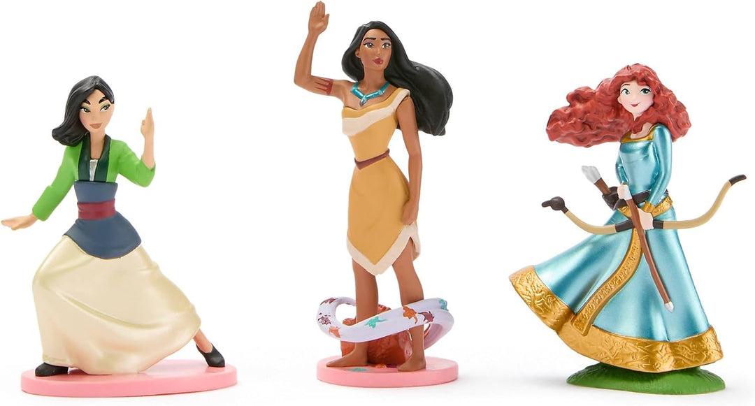 Disney Store Official - Disney Prinzessinnen - Figurenset - 7 Spielzeuge - Mit Mulan, Pocahontas, Me