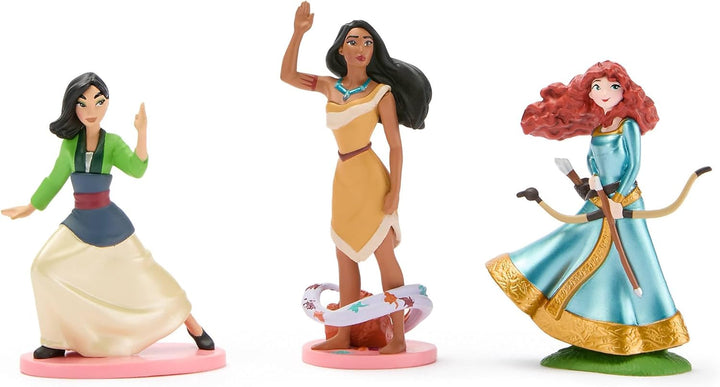 Disney Store Official - Disney Prinzessinnen - Figurenset - 7 Spielzeuge - Mit Mulan, Pocahontas, Me