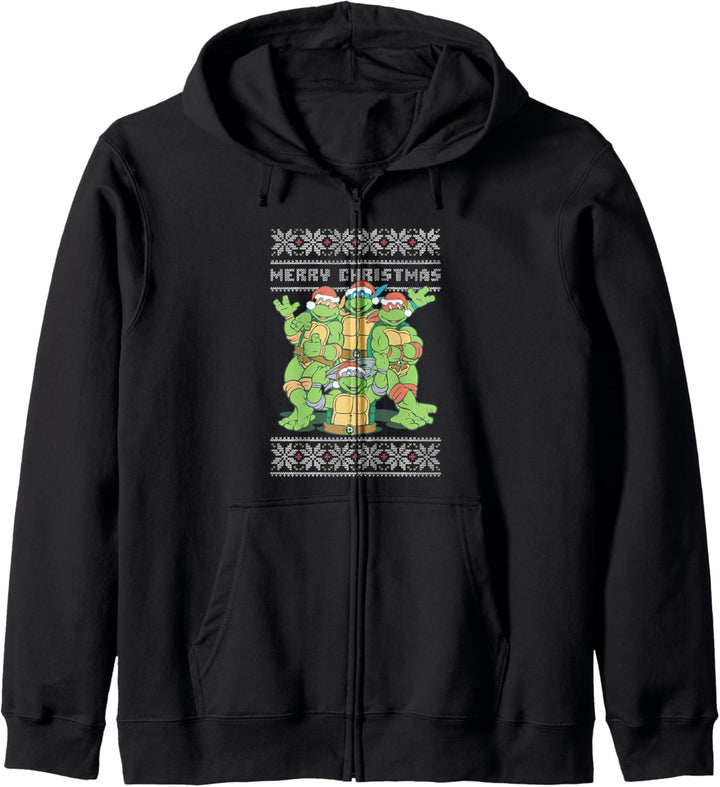 Teenage Mutant Ninja Turtles Christmas Ugly Sweater Group Kapuzenjacke