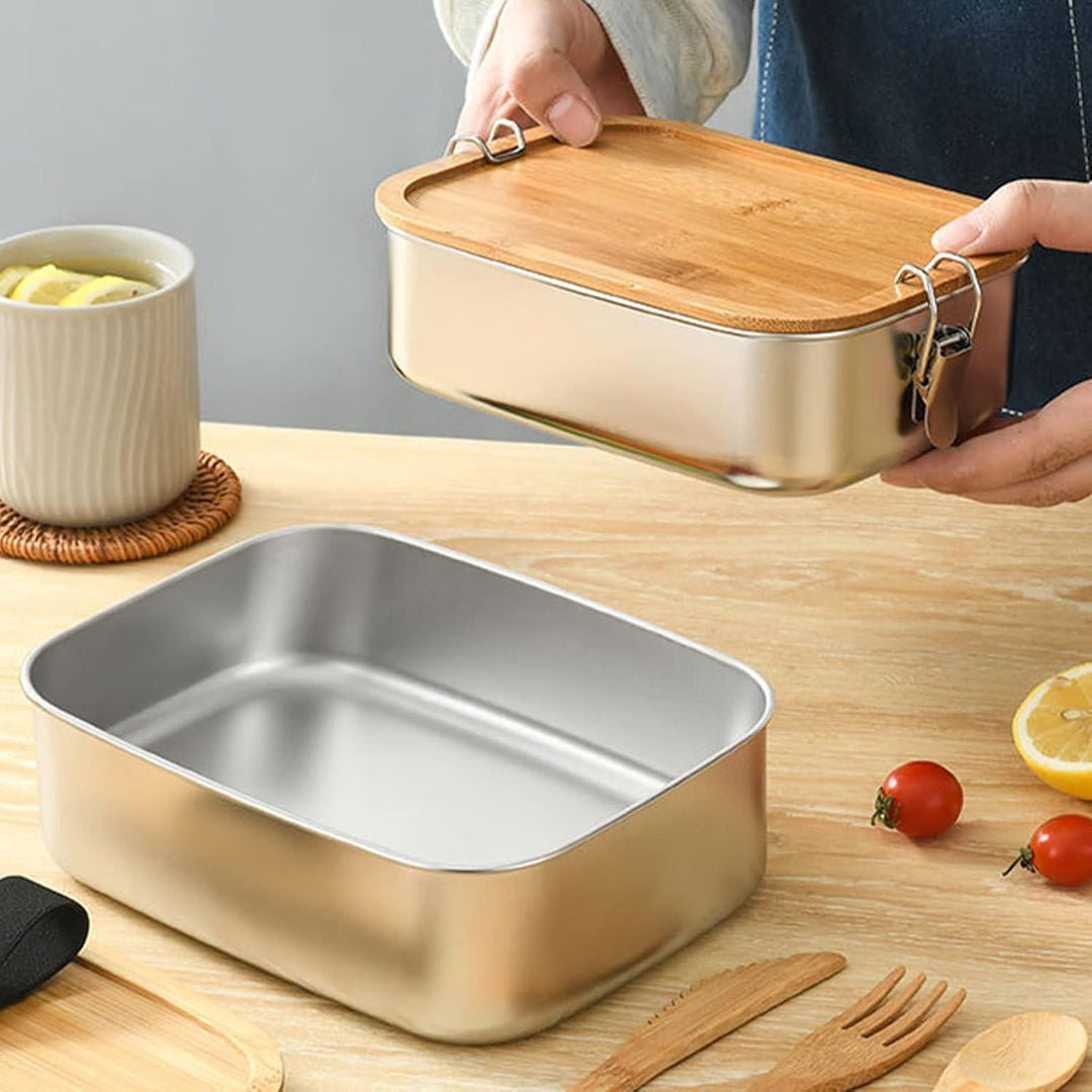 Bento Lunchbox für Erwachsene/Kinder,Edelstahl Brotdose und Lunchbox 800ml/1200ml/1500ml,Metalldose