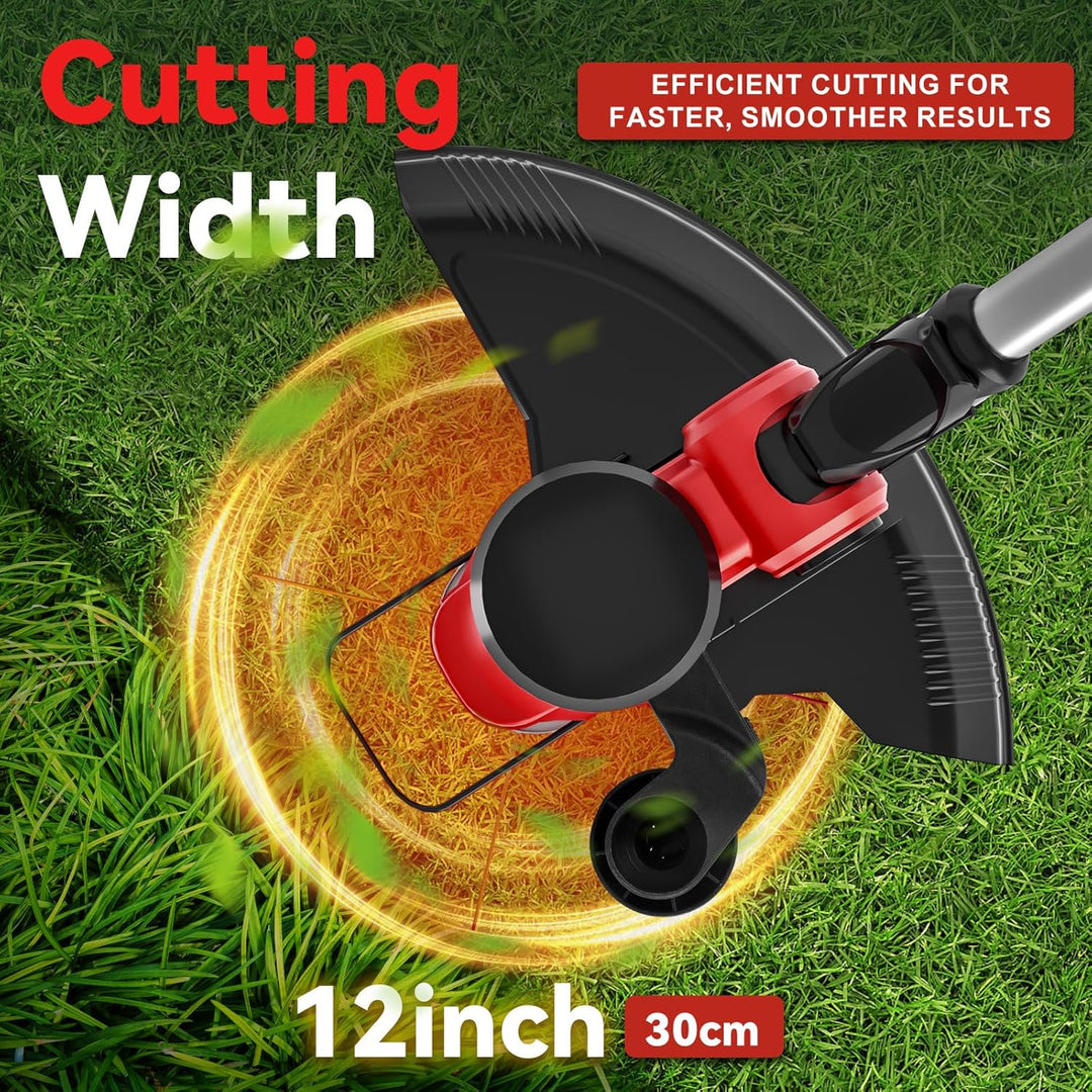 Akku Strimmer kompatibel mit Milwaukee 18V Akku, 3-in-1 Falt-Kombi mit bürstenlosem Motor 30cm Schni