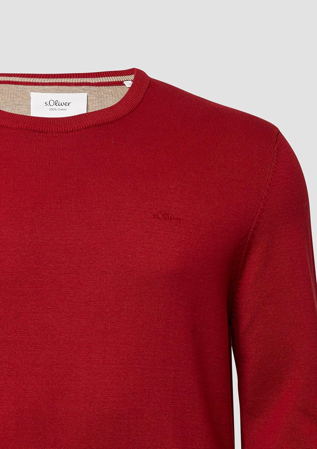s.Oliver Pullover mit Crew Neck Herren 3XL 3626_rot, 3XL 3626_rot