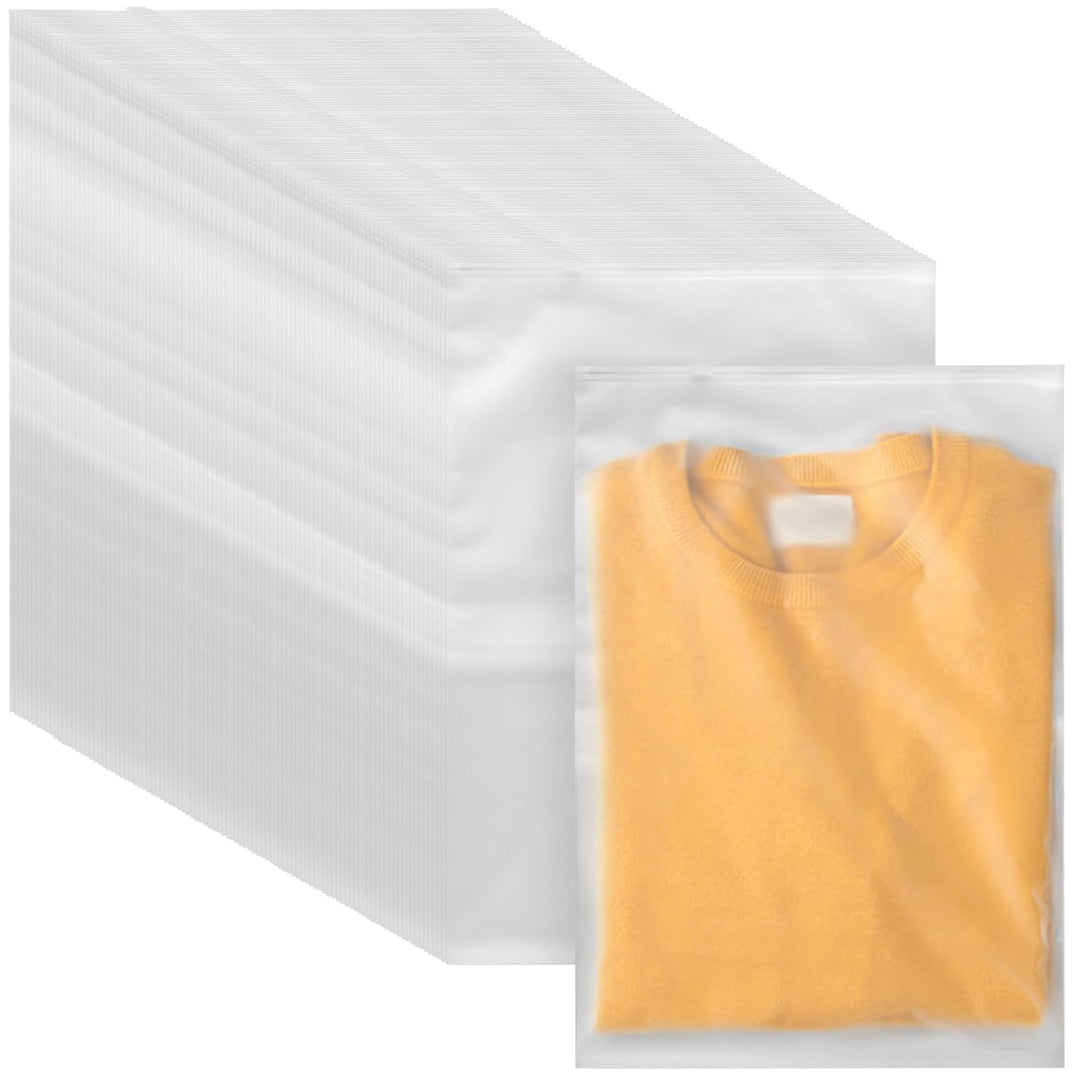 FUNSUEI 100 Stück Zip Beutel Gross 40 x 28 cm, Zipper Beutel Kleidung, Aufbewahrungsbeutel für Reise