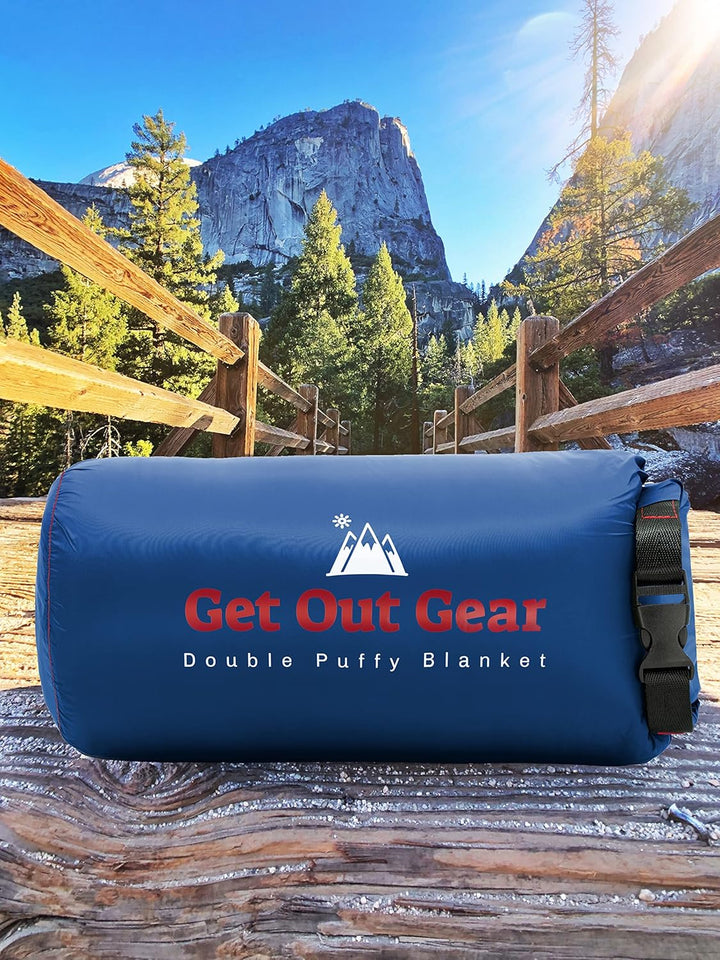 Get Out Gear Double Puffy Campingdecke – Extra Puffy, Packbar, Leicht und Warm | Ideal für Outdoor,