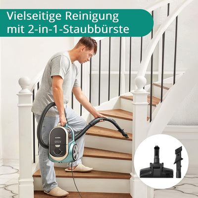 Eureka Apollo beutelloser Staubsauger, leichter Zylinderstaubsauger mit Single Cyclone System, 800W