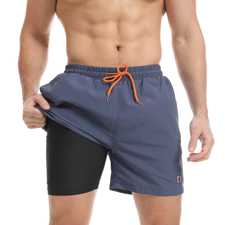 JustSun Badehose Herren Schnelltrocknend Boardshorts mit Mesh-Futter und Verstellbarem Tunnelzug 3XL