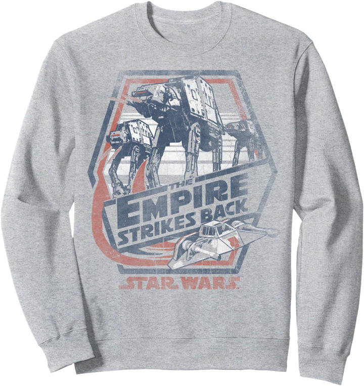 Star Wars The Empire Strikes Back AT-AT Distressed Poster Sweatshirt