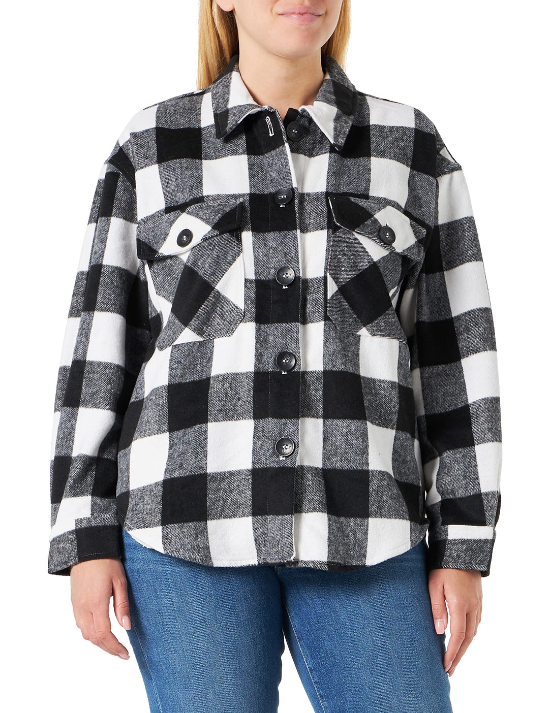 ONLY Damen Onlny Marsala Check Shacket Cc OTW Hemd-Jacke, M