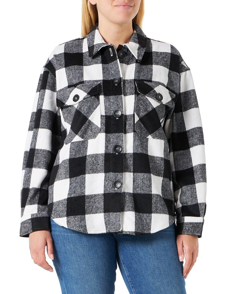 ONLY Damen Onlny Marsala Check Shacket Cc OTW Hemd-Jacke, M