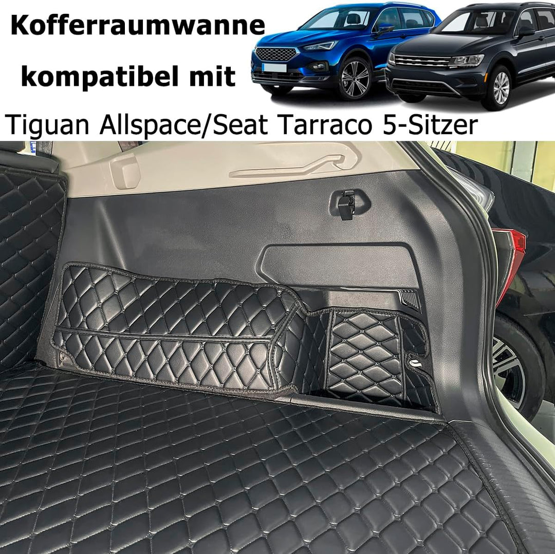 Kofferraumwanne kompatibel mit VW Tiguan Allspace/Seat Tarraco 5-Sitzer 2017-2025 | Kofferraummatte