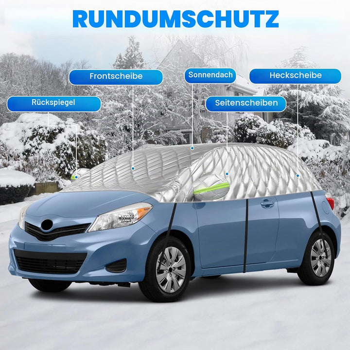 Halbgarage für Toyota Yaris 2013-2025 XP150, Halbe Autoabdeckung Winter Sommer, Abdeckplane Auto Sch