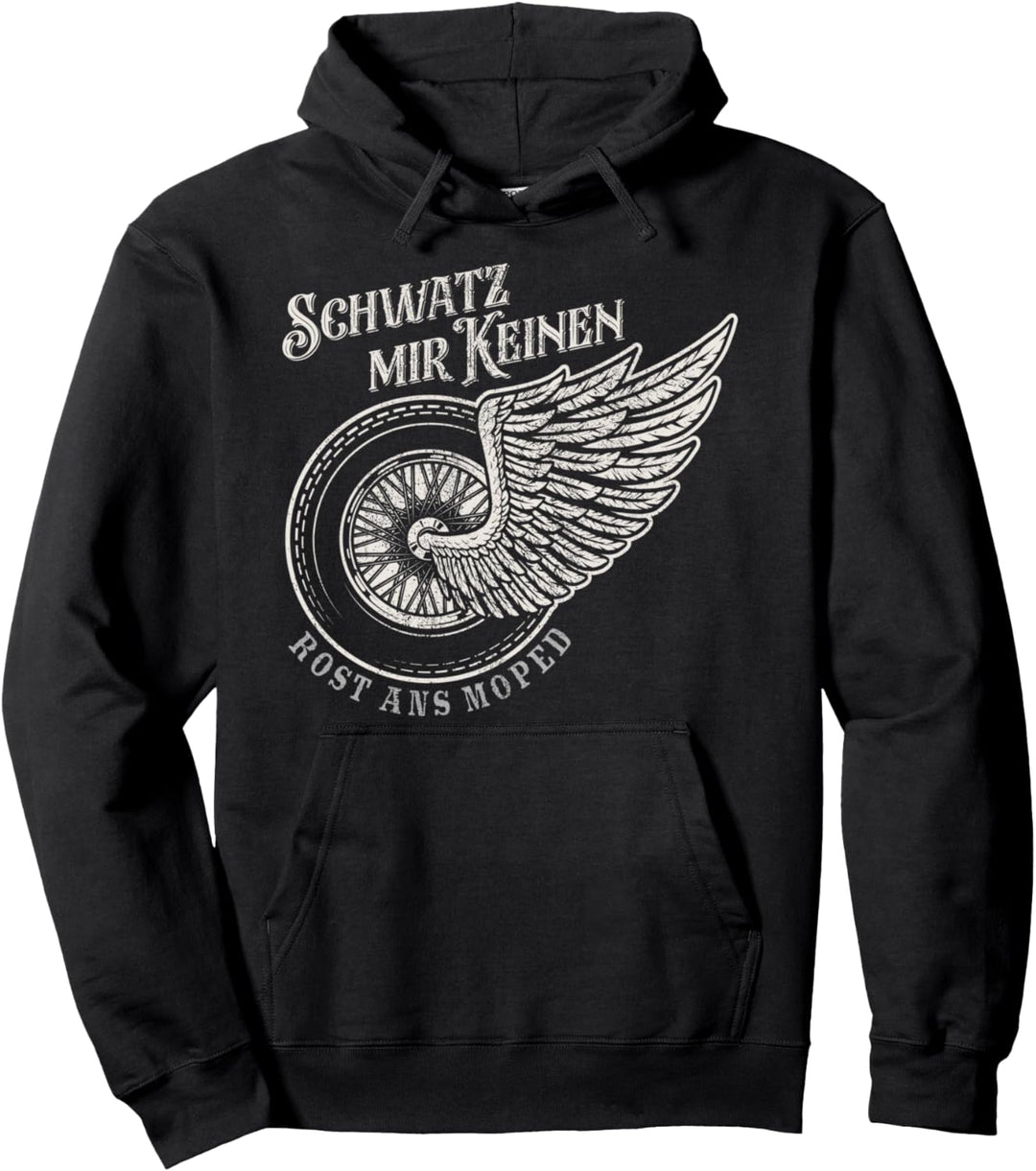 Schwatz mir keinen Rost ans Moped, Motorrad Fahrer Moped Pullover Hoodie