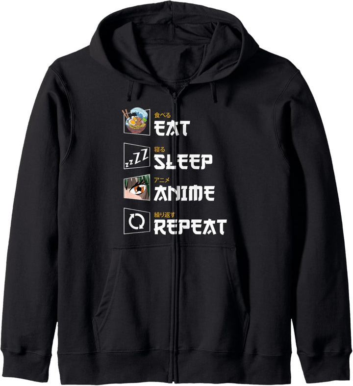Kawaii Manga Otaku Japanischer Ramen Lustiges Anime Kapuzenjacke