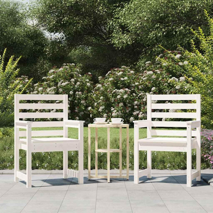 vidaXL Gartenstühle 2 STK., Gartenstuhl mit Rückenlehne Armlehnen, Gartensessel Terrassenstuhl Holzr