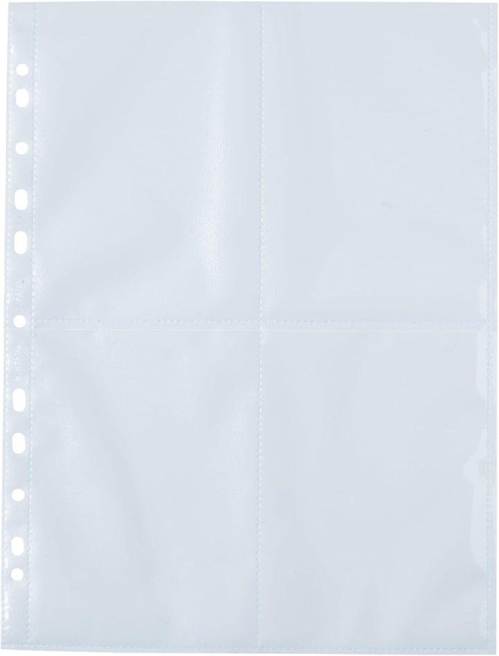 HERMA 7562 Fotohüllen für Ordner, 250 Stück, 10x15 cm, 4 Fächer geteilt, beidseitig bestückbare Foto