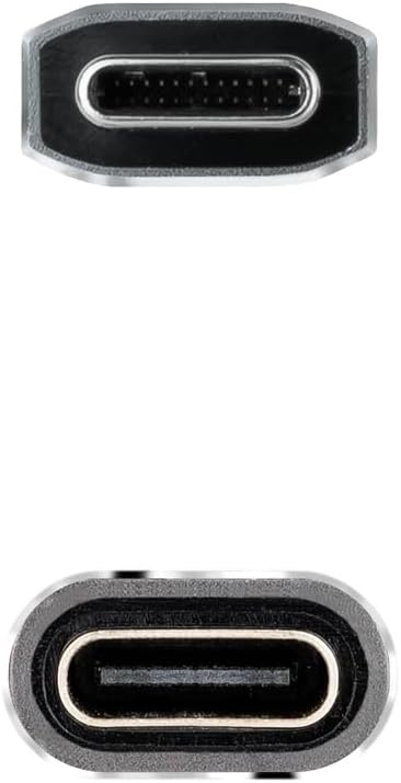 Nano Cable 10.01.4501-L150-COMB USB 3.2 Gen2X2 Kabel, 100 W, 4K/60 Hz, USB-C/M-USB-C/H, Schwarz/Grau