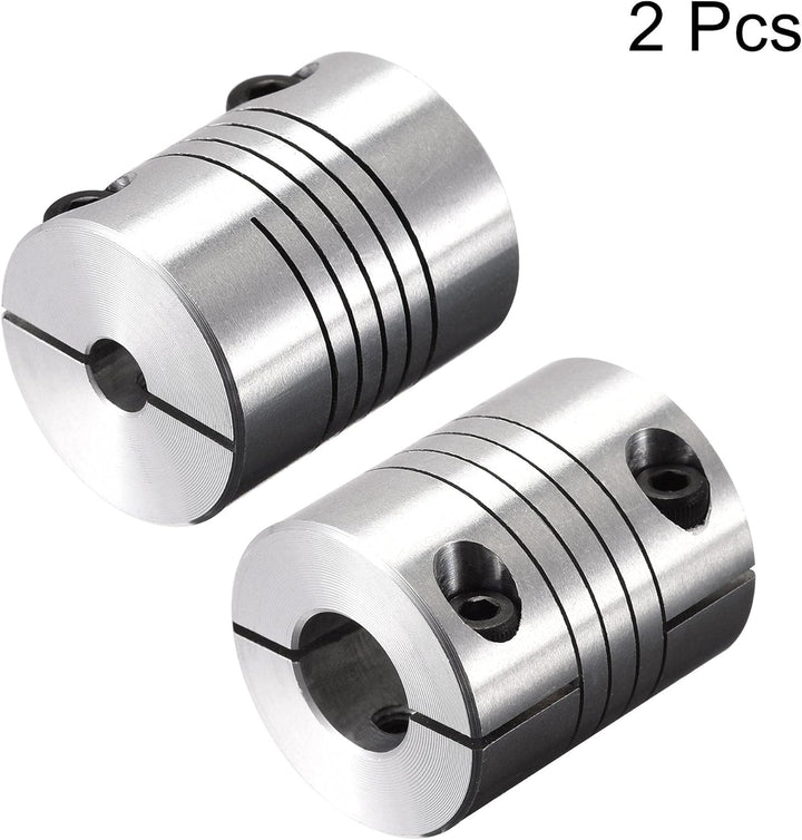 sourcing map 2Stk Motorwelle 6mm auf 10mm Spiralförmiger Strahl Koppler Kupplung 25mm Durchmesser 30