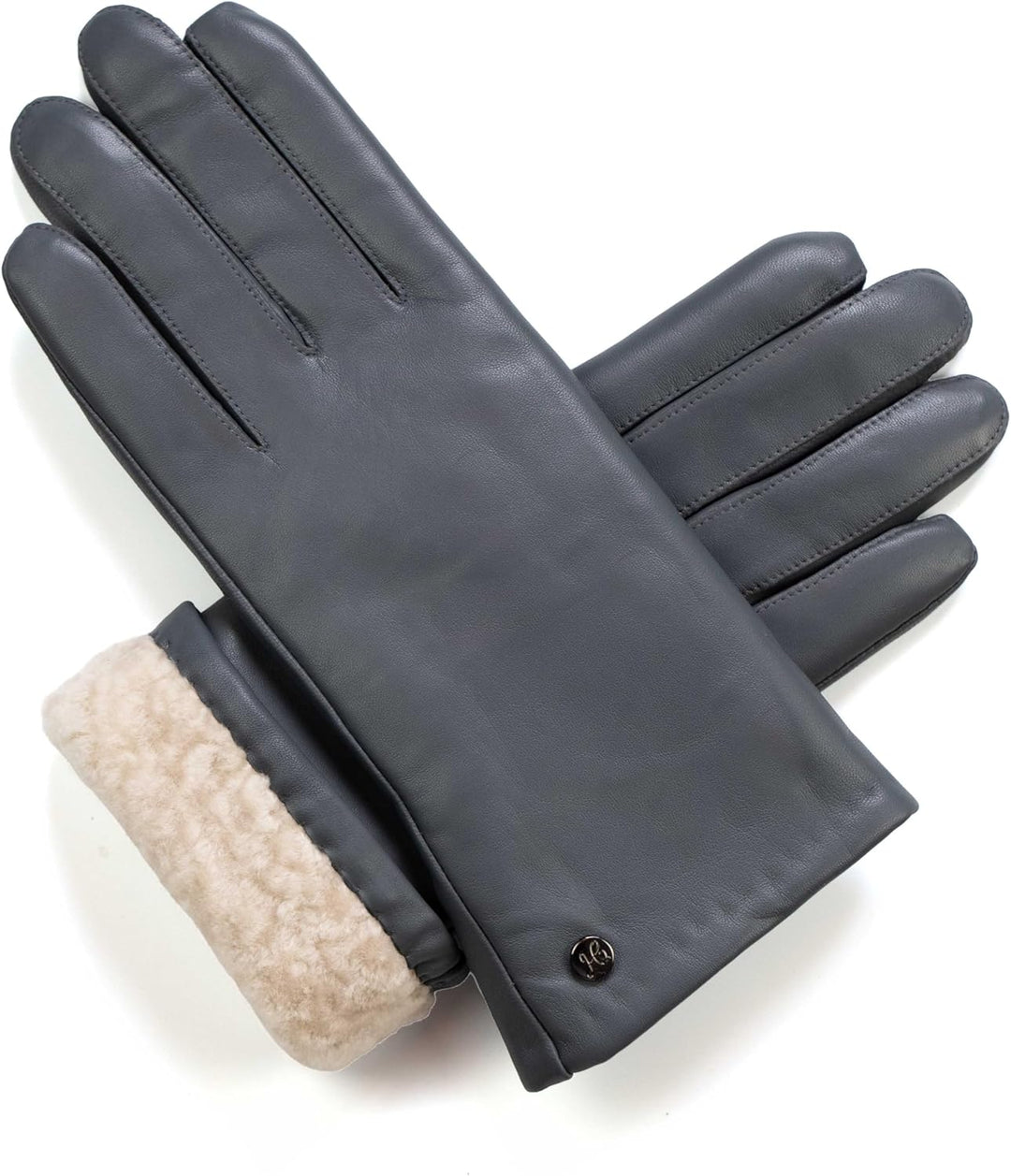 Exklusive Lederhandschuhe aus Lammnappa gefüttert mit Merino Lammfell, Touchscreen, langer Schnitt b