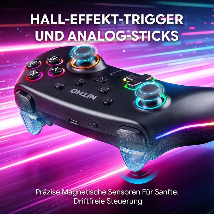 NITHO NEON DARK OPS Wireless Controller für Switch/Switch 2/Lite/OLED/PC